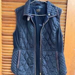 Joules Black Vest Size Medium